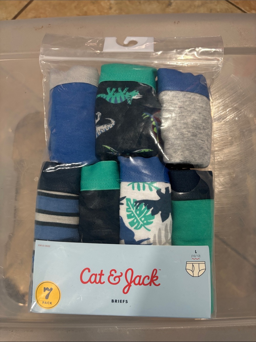 Cat & Jack Boys' Briefs 7-Pack - Blue, Green, Gray